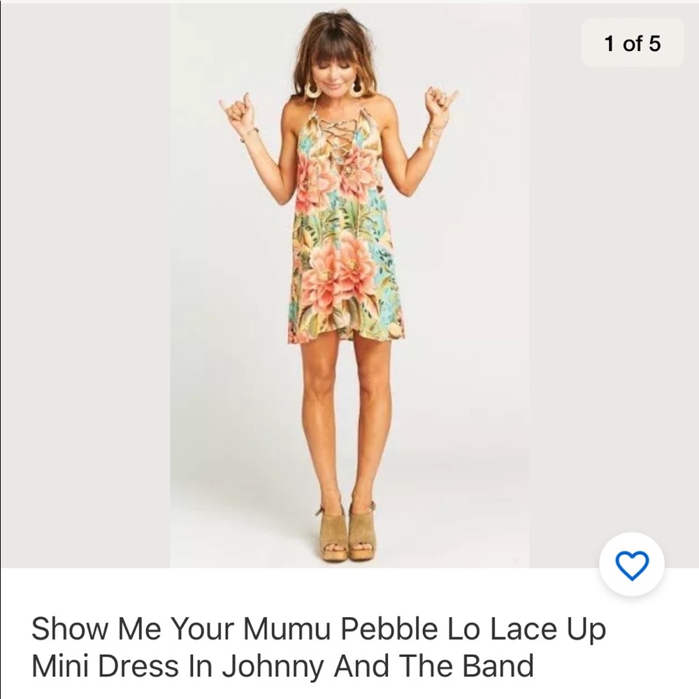 Show Me Your Mumu Pebble Lo Lace Up Mini Dress